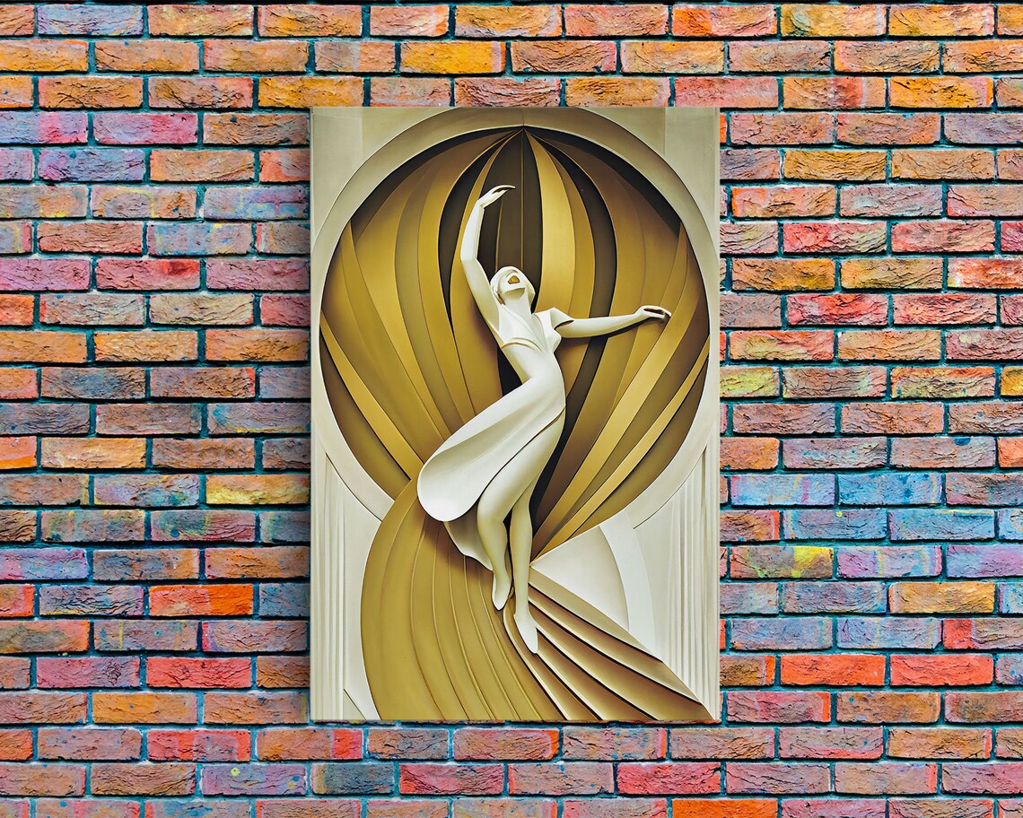 Ballerina Art Deco Poster Print, 1930s Retro