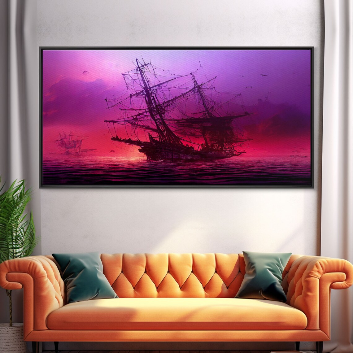 Outrun Style Ghost Ship, Abandoned Pirate Ship - Image 5