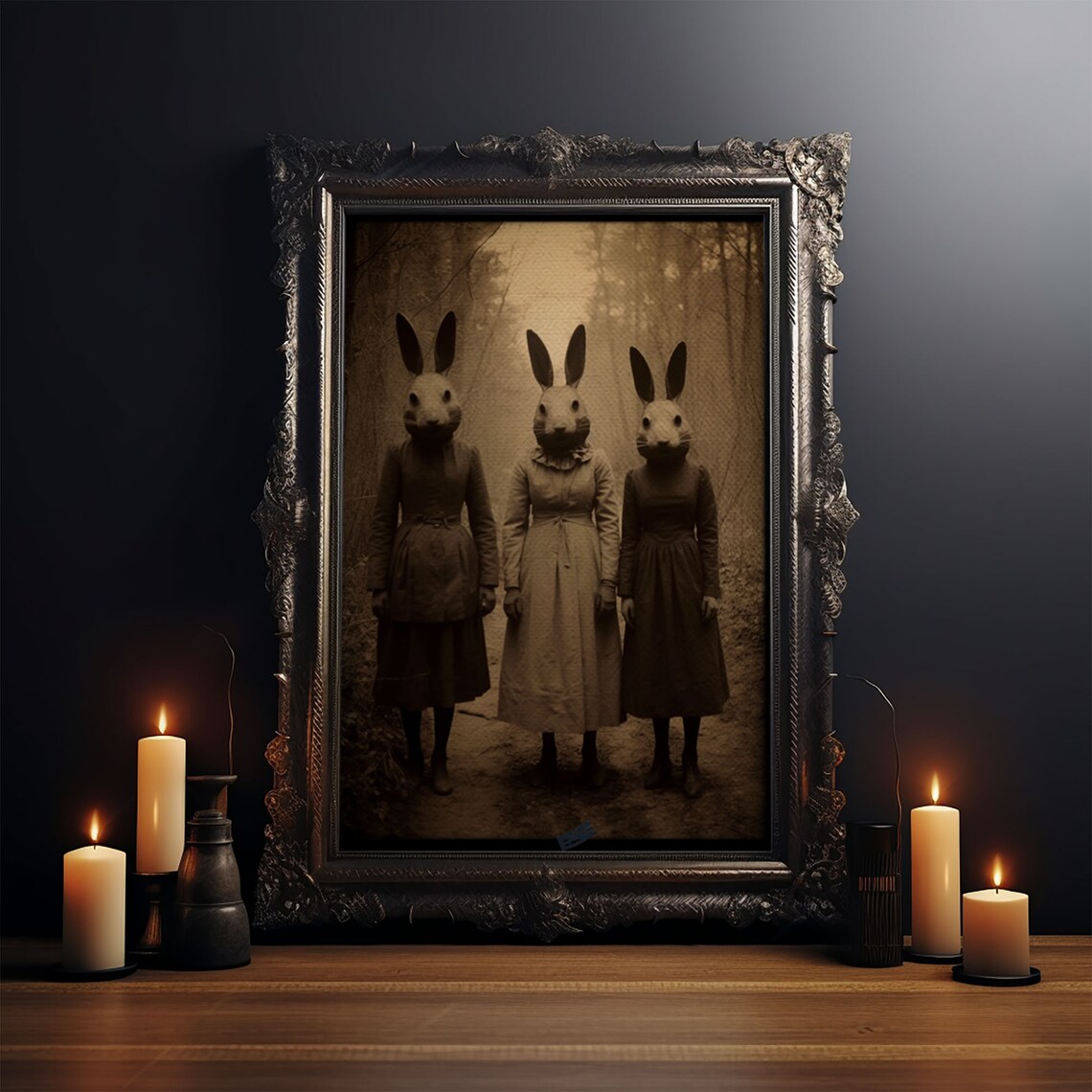 The Bunny Cult, Halloween Dark Academia Art Print - Image 3