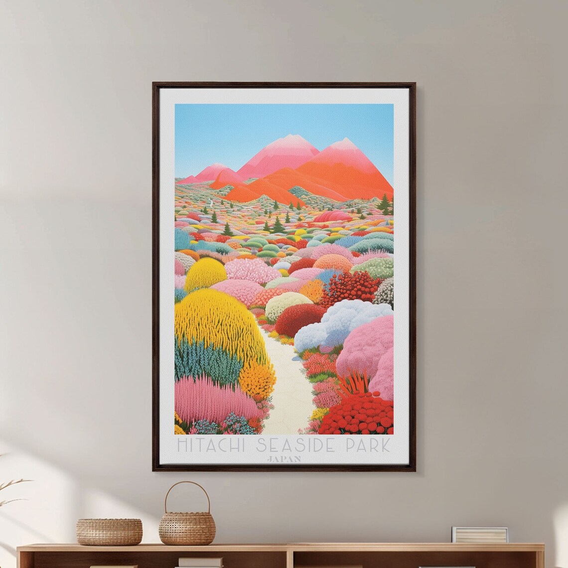 Hitachi Seaside Park Japan Travel Poster Art Print - Image 2