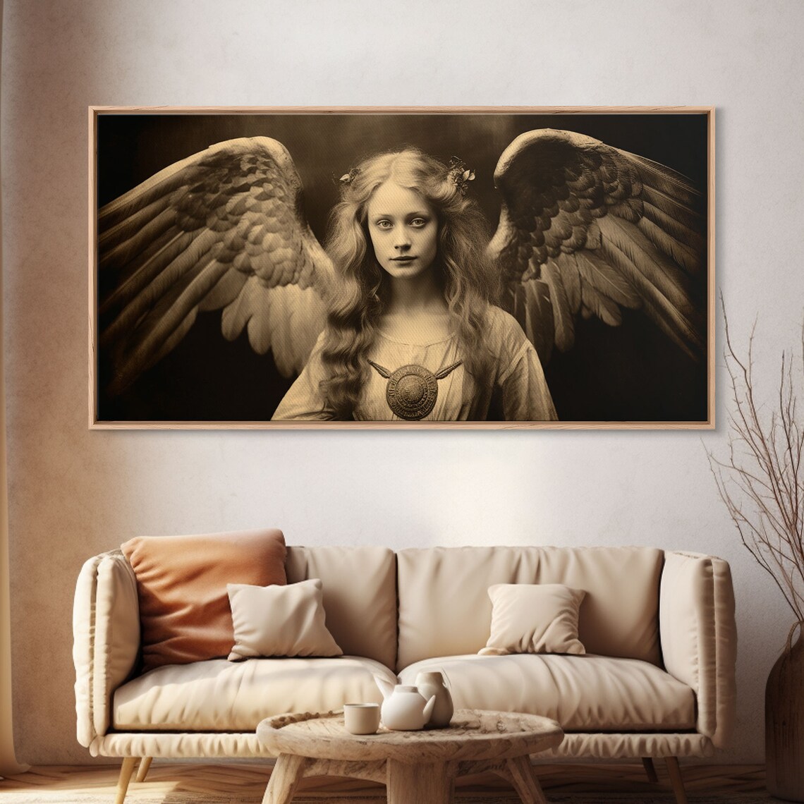Tintype Angel Art Print, Guardian Angel Wall Art - Image 4