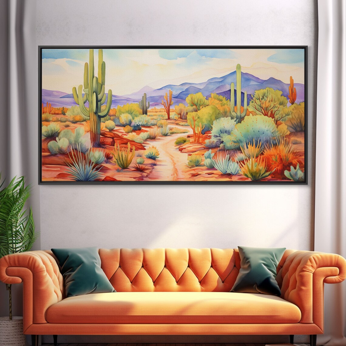 Southwestern Desert Landscape, Mid-Century Art Print - Image 5