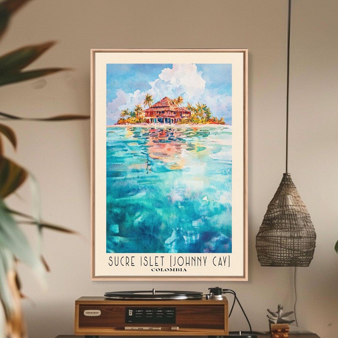 Sucre Islet Johnny Cay Colombia Tropical Island Turquoise Water Poster - Image 3
