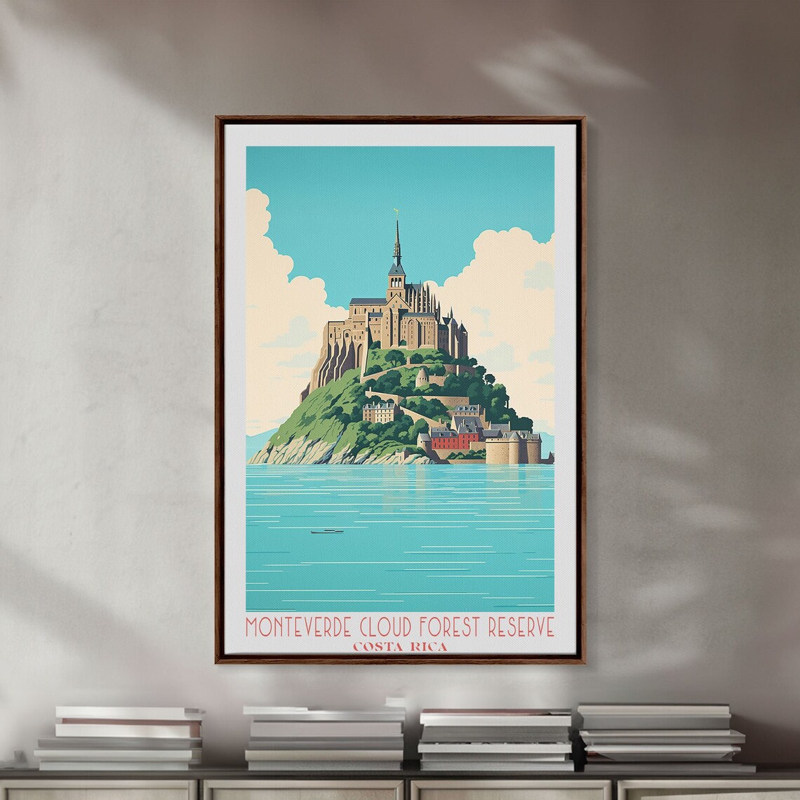 Mont Saint Michel France Abbey Tidal Island Sea View Travel Poster - Image 3