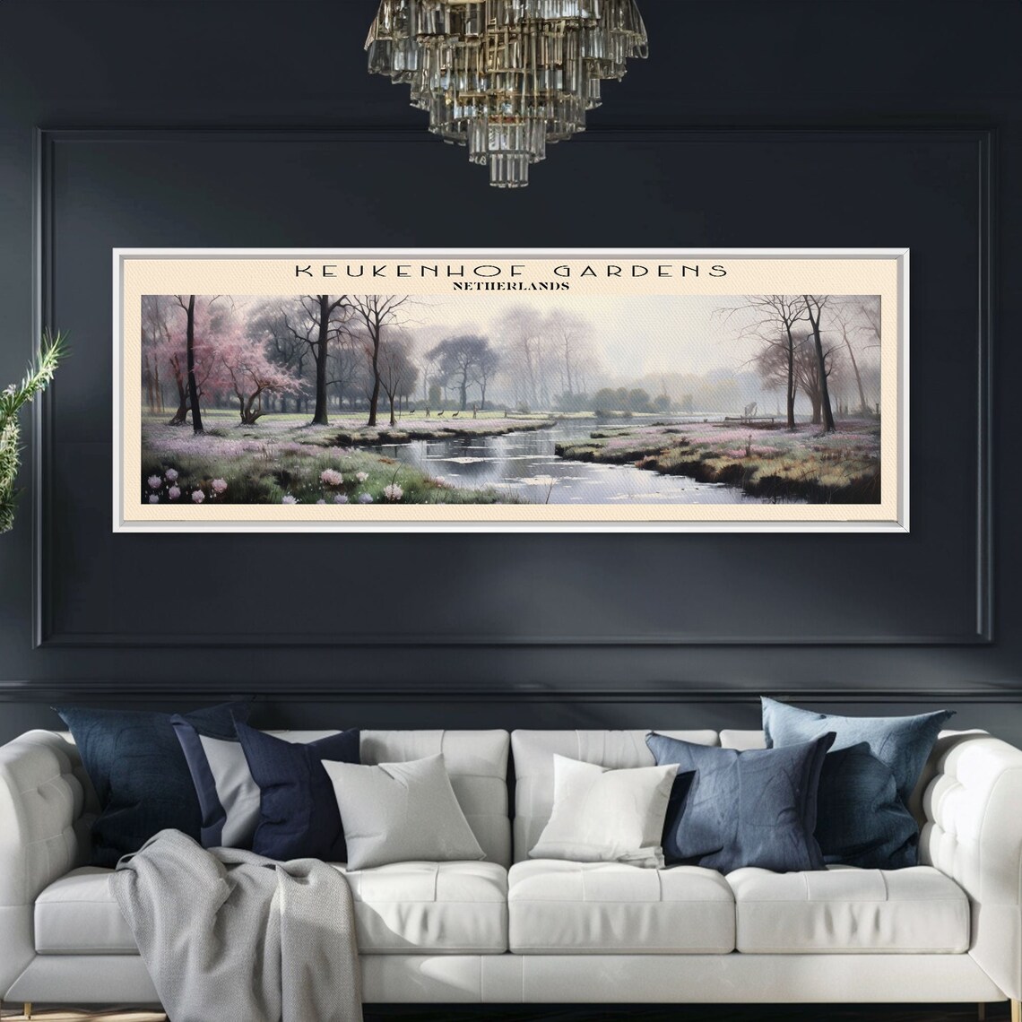 Keukenhof Gardens Netherlands Spring Blossom Pond Tulip Travel Poster - Image 4