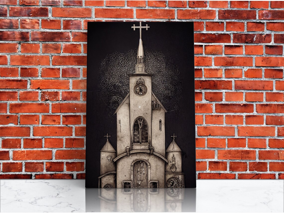 Gothic Church Art Print, Christian Wall Decor - Image 4