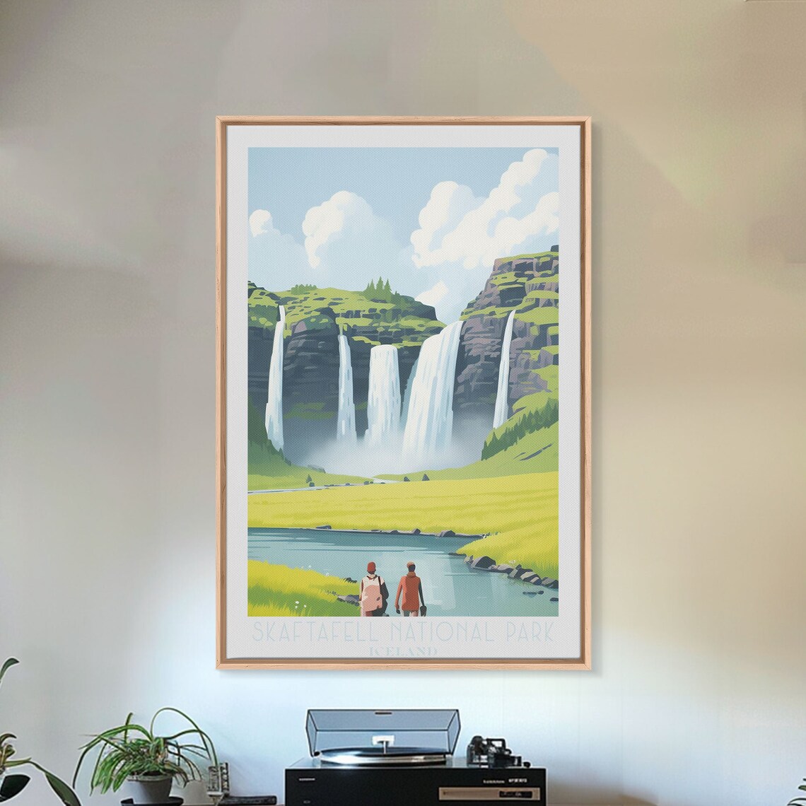 Skaftafell National Park Iceland Waterfalls Green Valley Poster