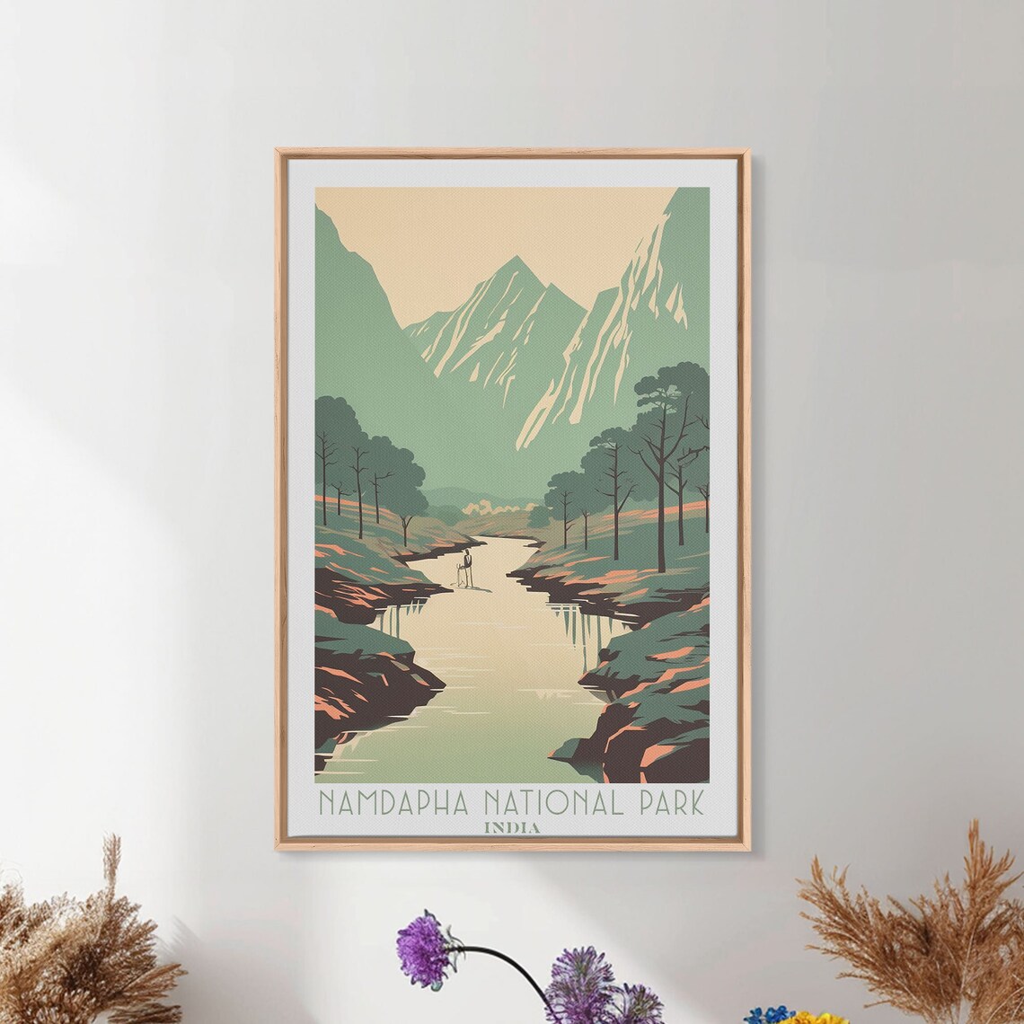 Namdapha National Park India Mountain River Hiker View Travel Poster - Image 6