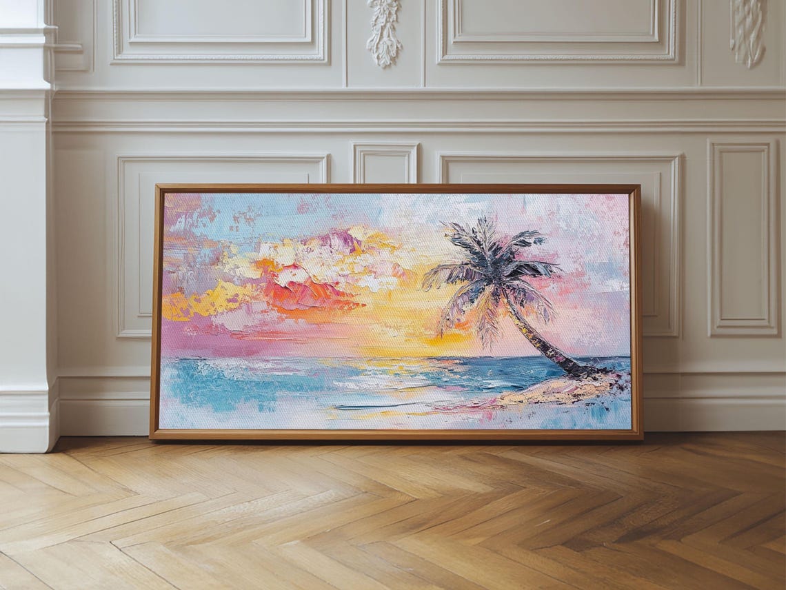 Nautical Seascapes Oil Painting Print Nautical Landscape Painting Beach House Or Lake House Art Above Sofa Art Sunset Painting - Image 6