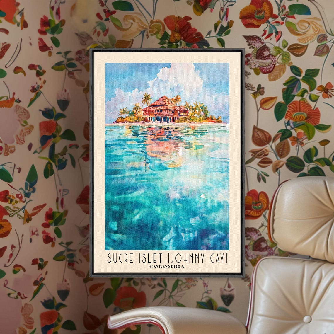 Sucre Islet Johnny Cay Colombia Tropical Island Turquoise Water Poster