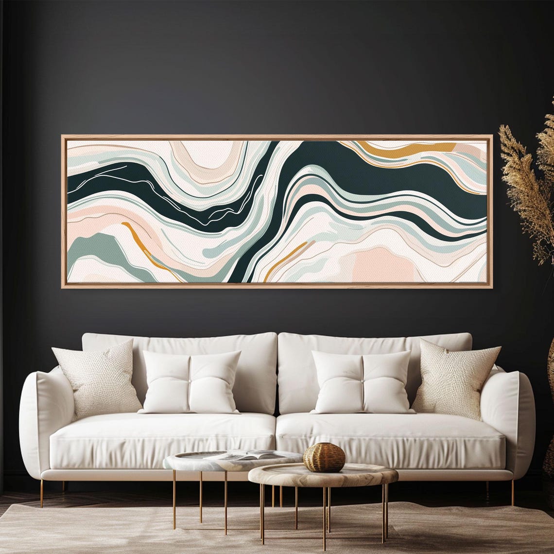 Pastel Marble Waves Swirl Abstract Boho Minimalist Wall Art Poster - Image 6