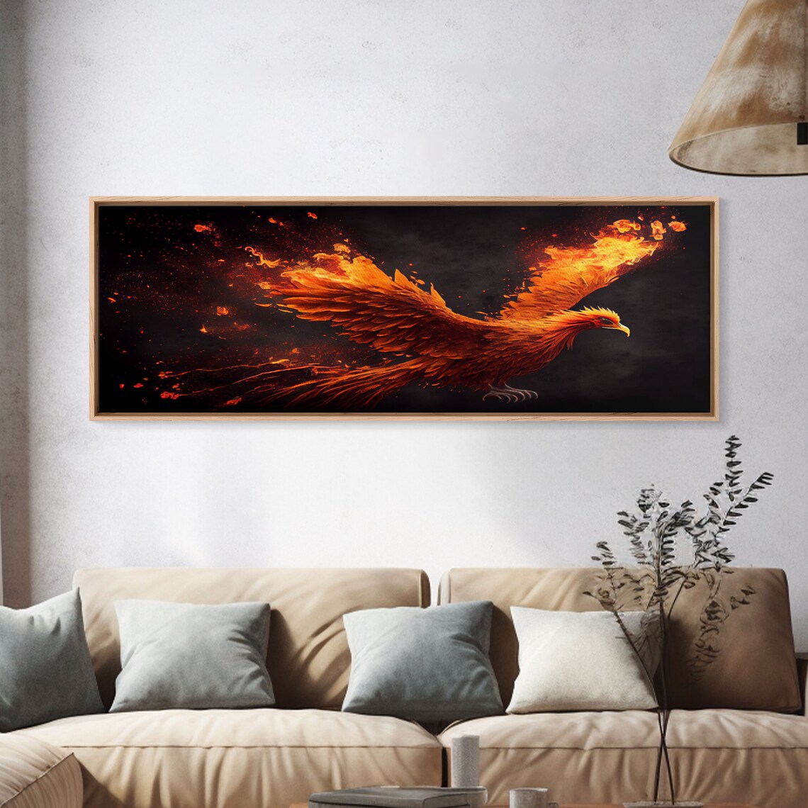 Phoenix Rebirth Art Print, Abstract Modern Decor - Image 4