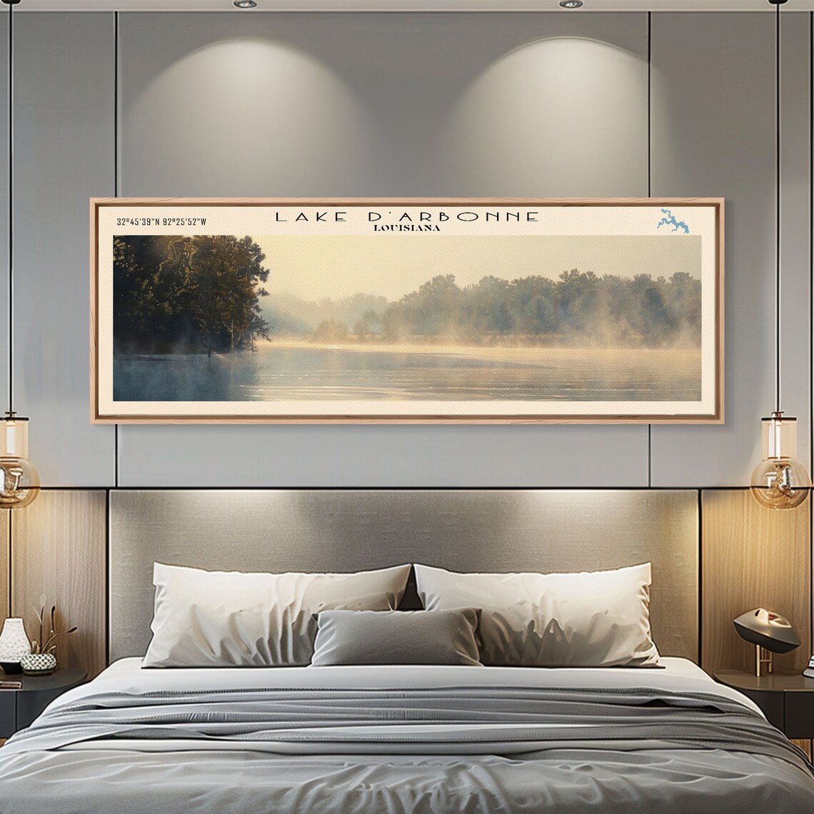 Lake D'Arbonne Louisiana Golden Morning Fog Cypress Glow Travel Poster - Image 5