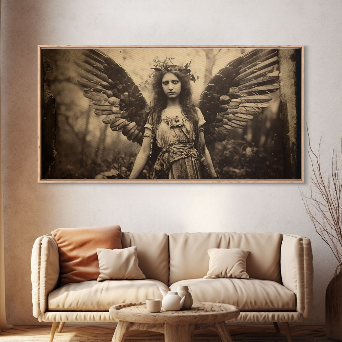 Guardian Angel Tintype, Religious Angel Art Print - Image 4