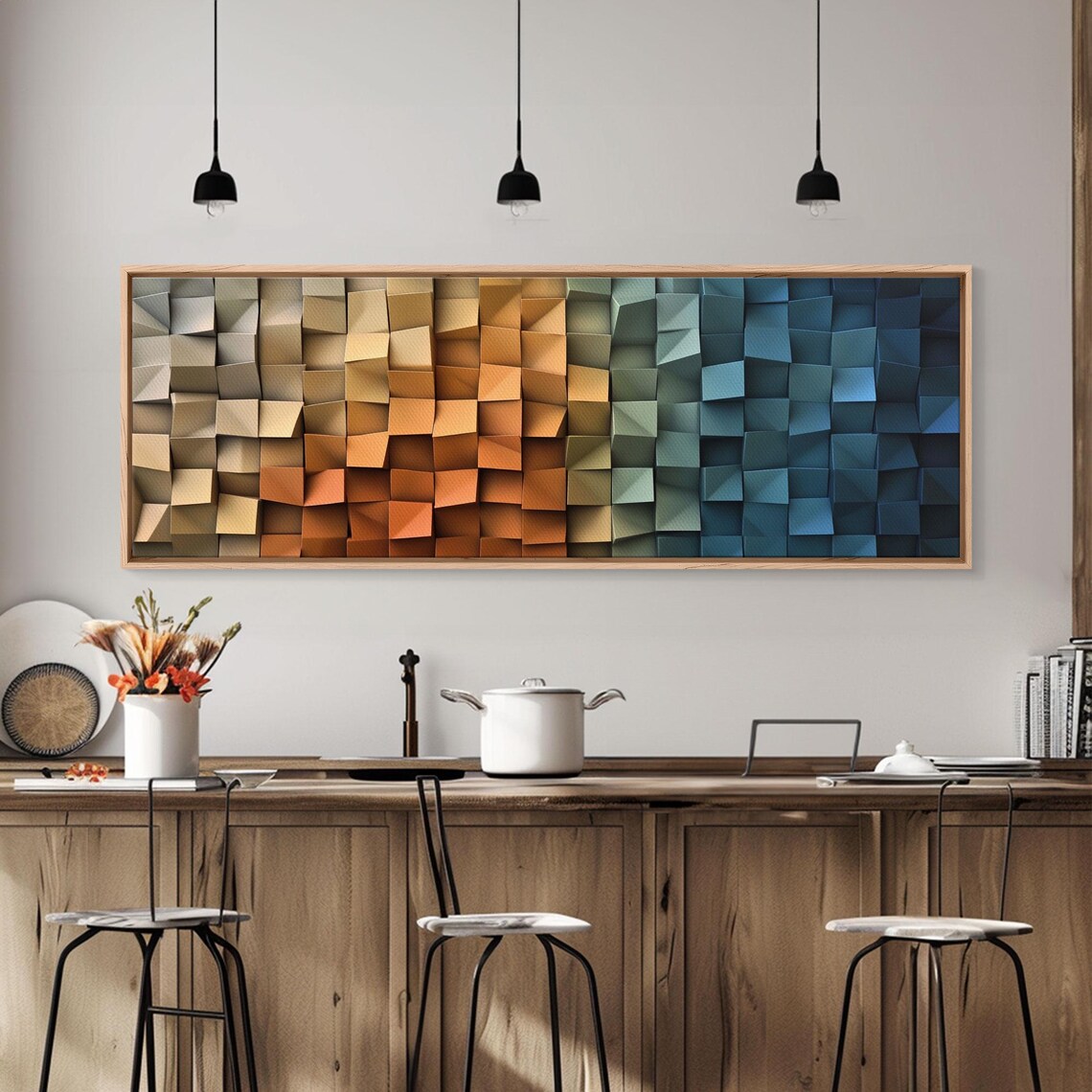The Beach As Cubes - Abstract Geometric Patterns