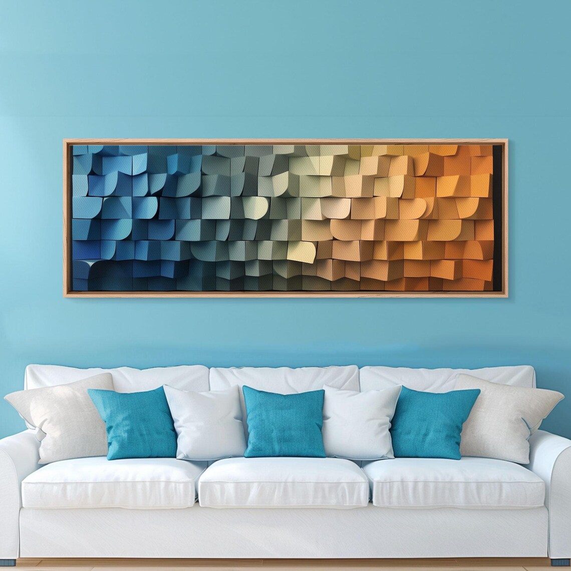 Cubism Dreams Of The Coast, Geometric Art Print - Image 3