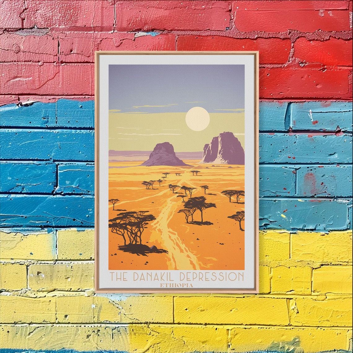 Danakil Depression Ethiopia Golden Savanna Acacia Peaks Travel Poster - Image 6