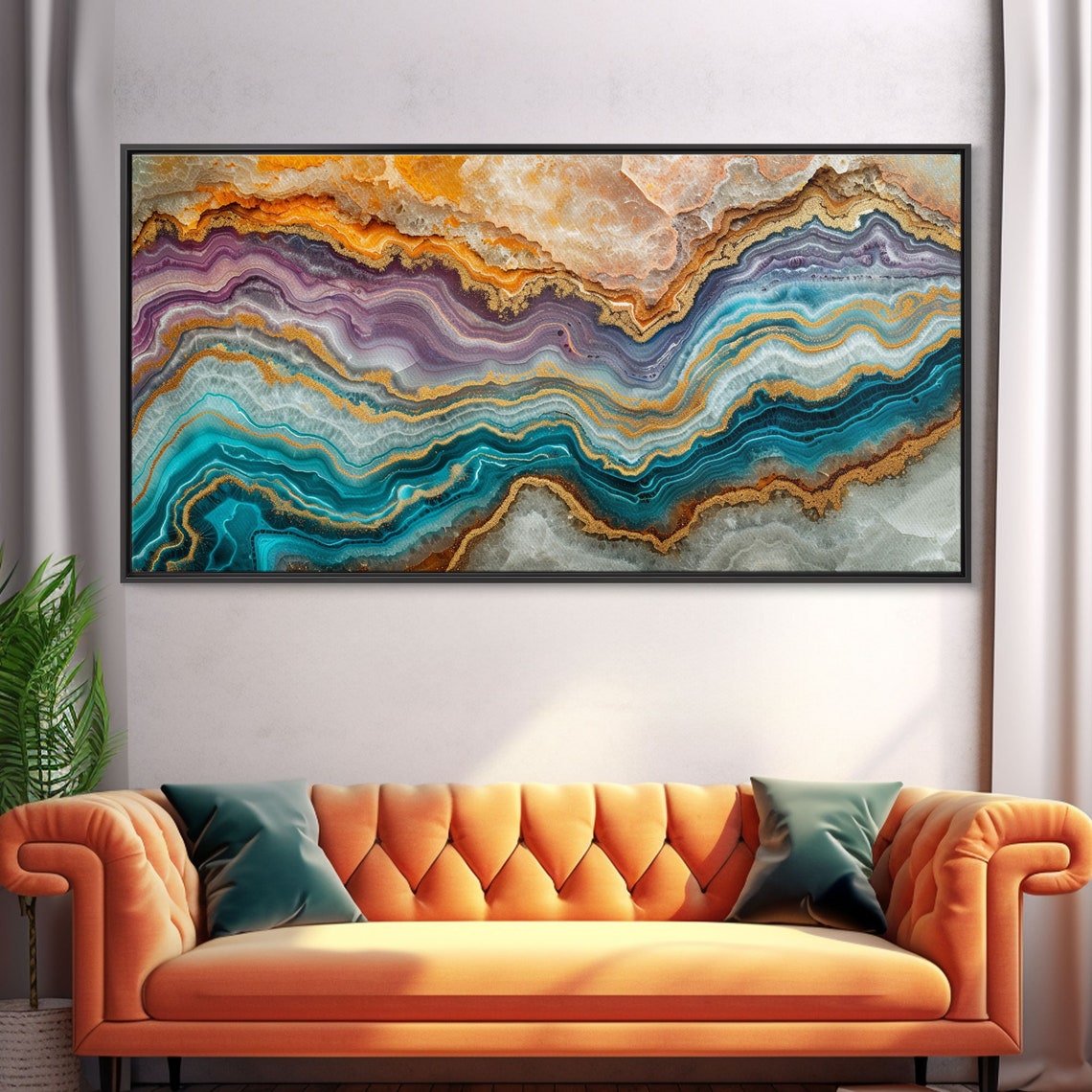 Rainbow Marble Decor Framed Print Blue And Purple Marble Luxury Home Decor Luxurious Art Marble Wall Art Marble - Image 4