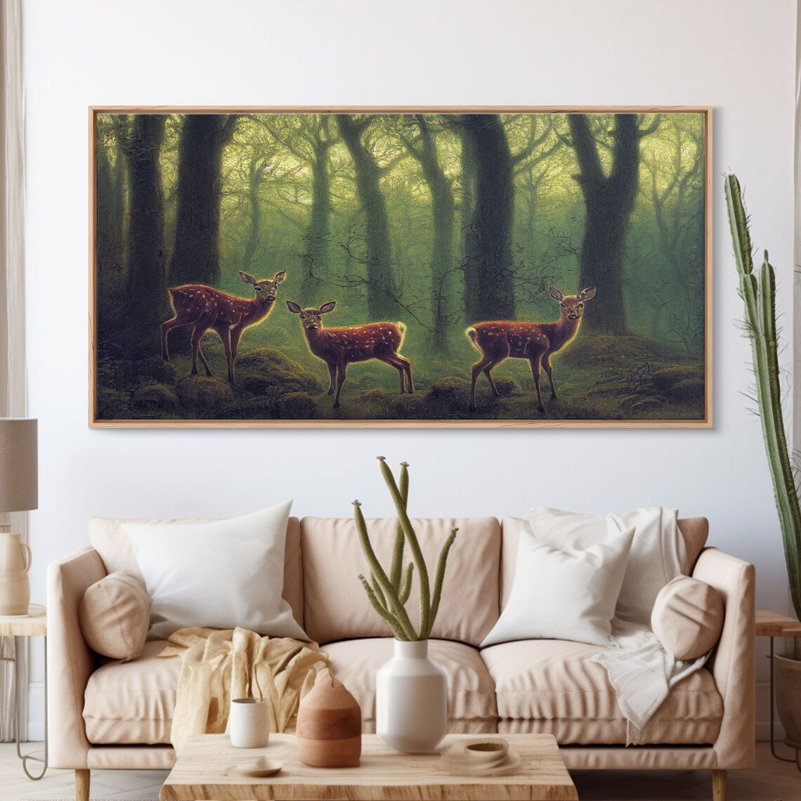 Whitetail Deer in a Forest, Wildlife Art Print - Image 3