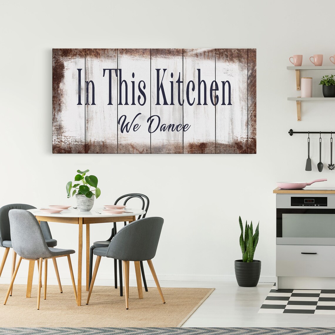In This Kitchen We Dance Sign, Modern Farmhouse Wall Art - Image 4
