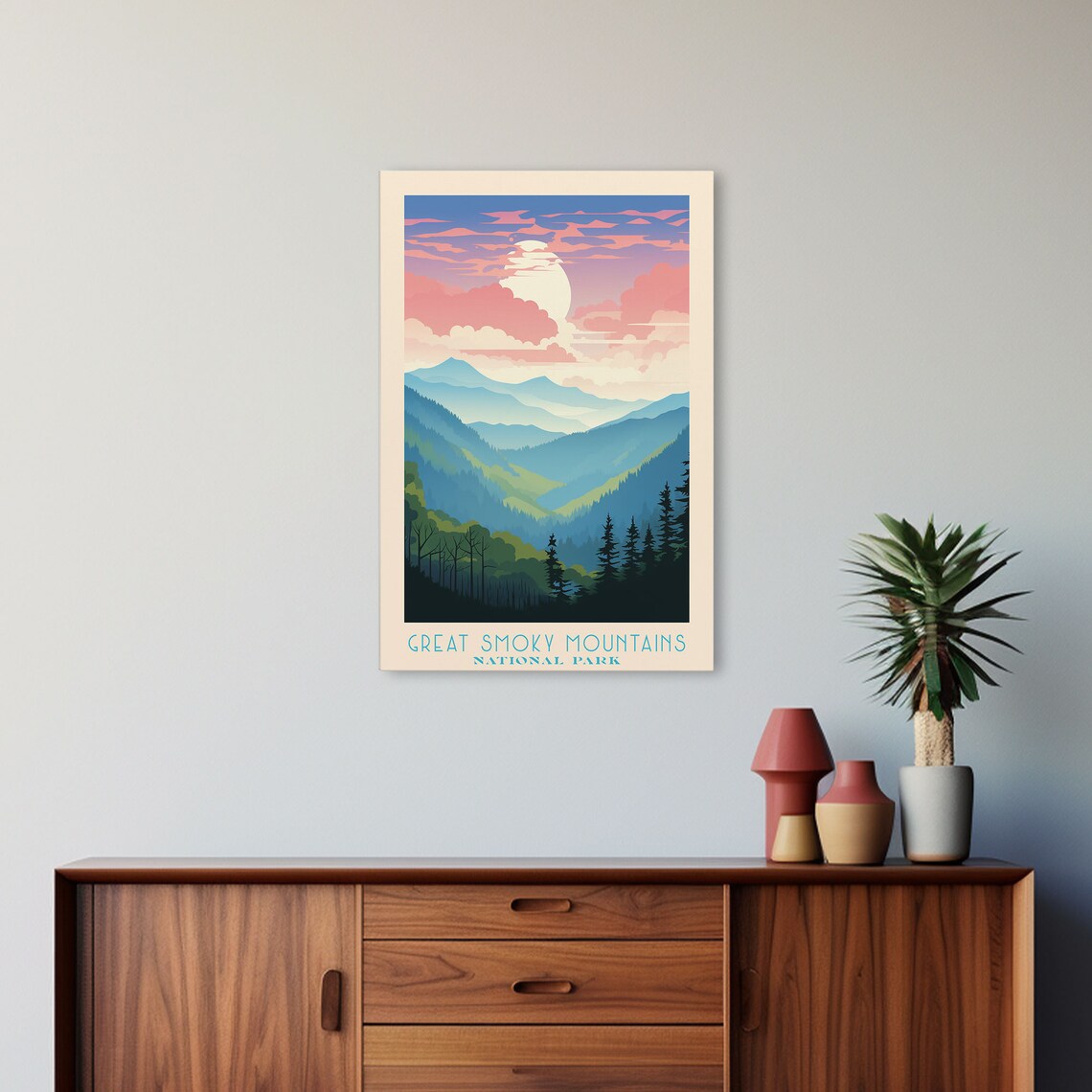 Great Smoky Mountains National Park, Mid-Century Art Print - Image 5