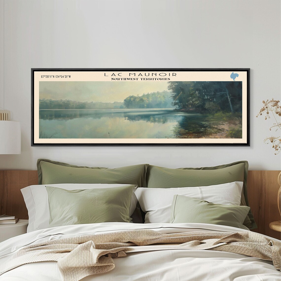 Lac Maunoir Northwest Territories Teal Water Lush Forest Poster - Image 3