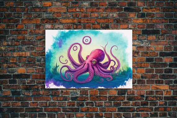 Octopus Art Animal Prints Framed Print Ocean Themed Wall Art
