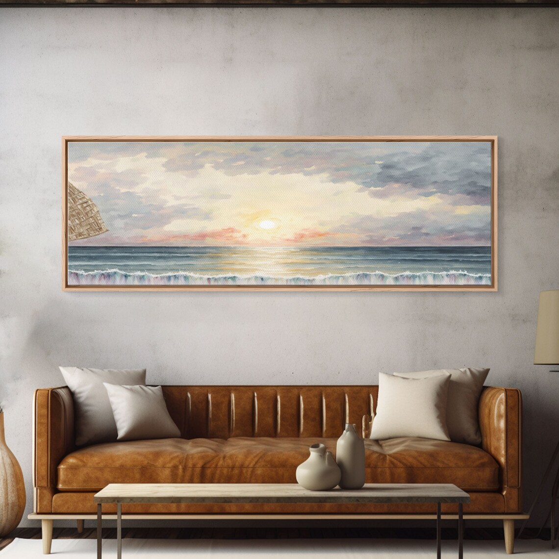 Whimsical Beach Watercolor Art Print, Lakehouse