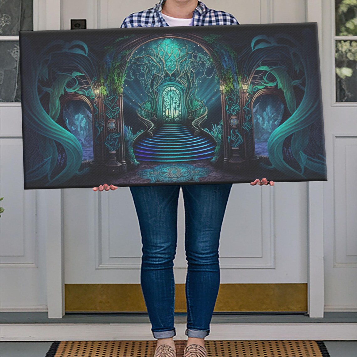 Fantasy Wall Art Print Magical Forest Fantasy Landscape Art Ready To Hang Wall Art - Image 4