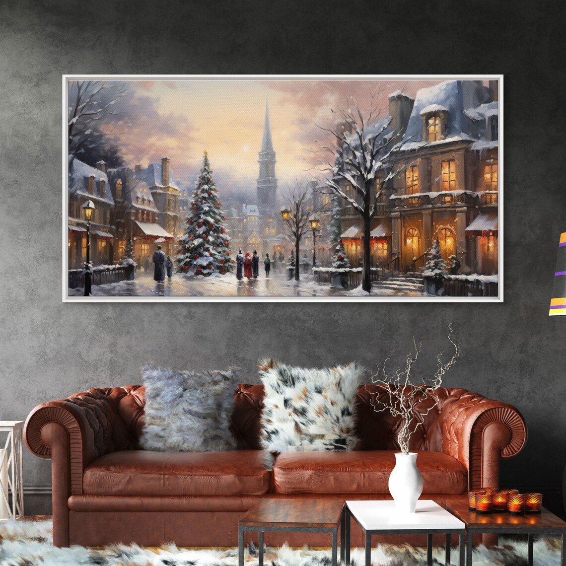 Christmas Village Winter Wonderland Art Print - Image 6