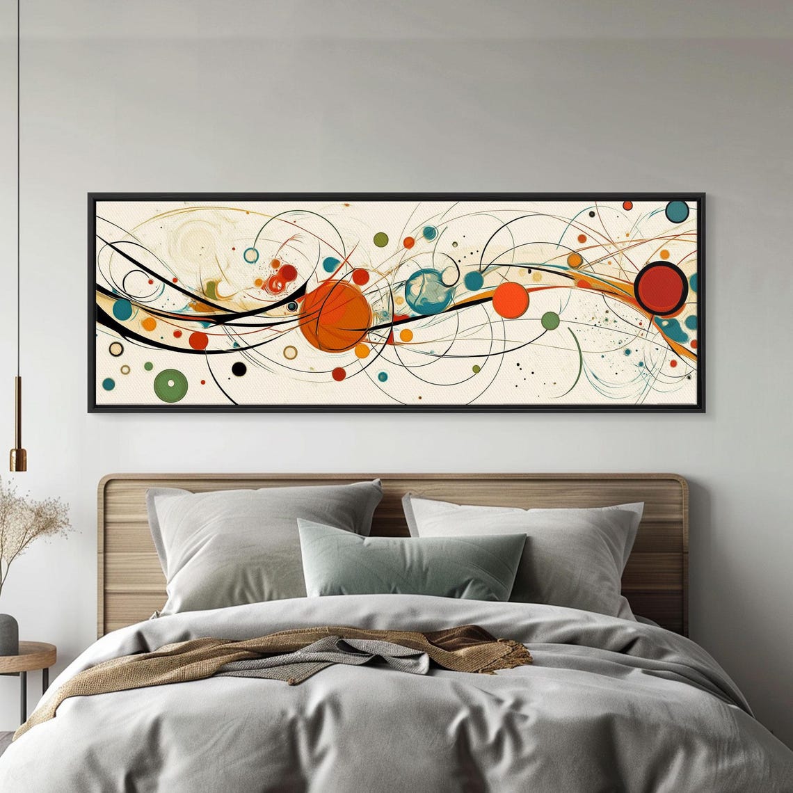 Retro Atomic Age Abstract Solar System Orbits Colorful Space Poster - Image 6