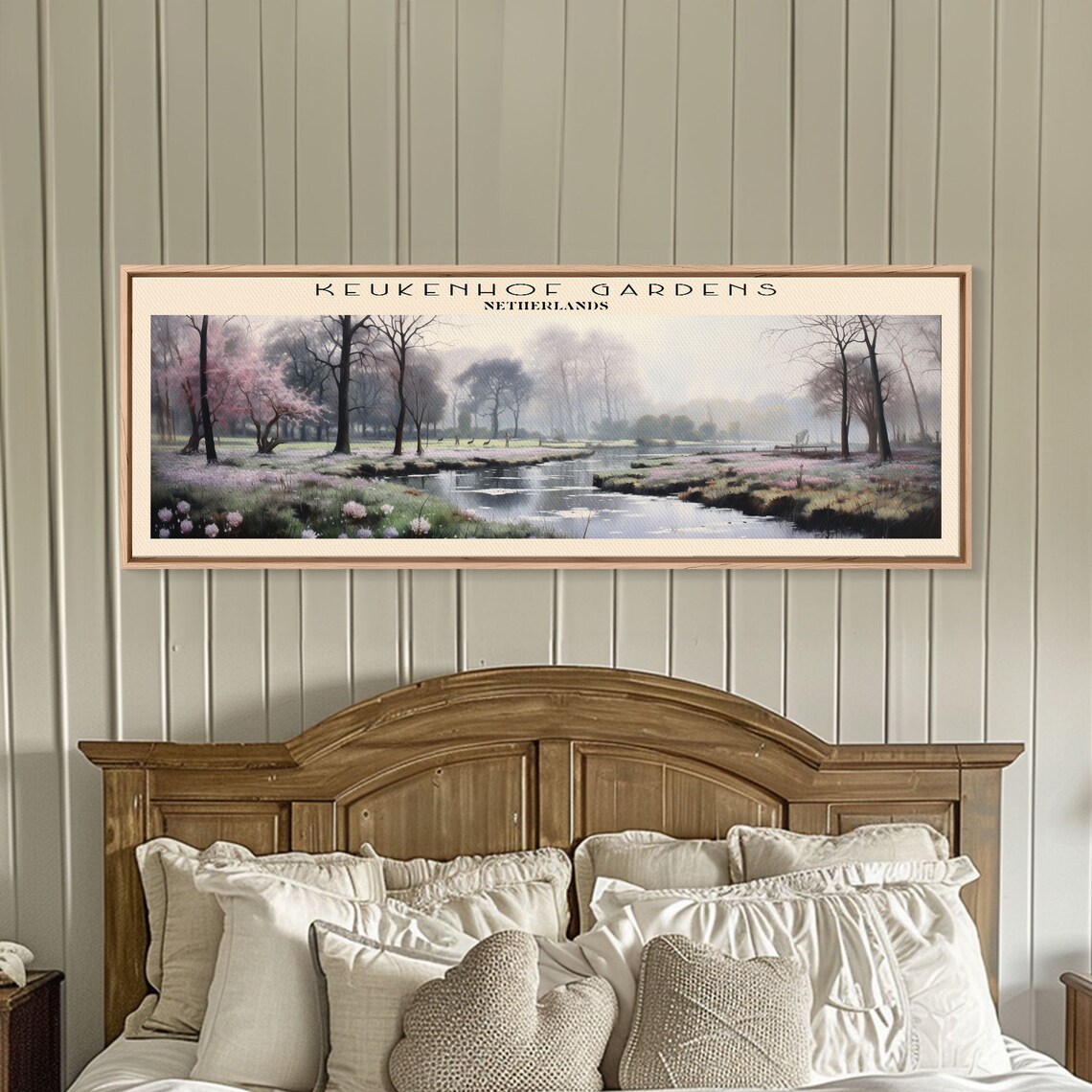 Keukenhof Gardens Netherlands Spring Blossom Pond Tulip Travel Poster - Image 3