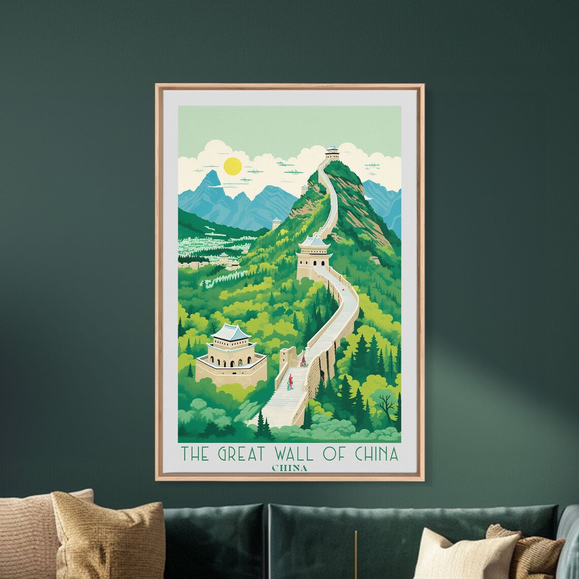 Great Wall Of China Winding Mountain Ridge Watchtowers Travel Poster - Image 5