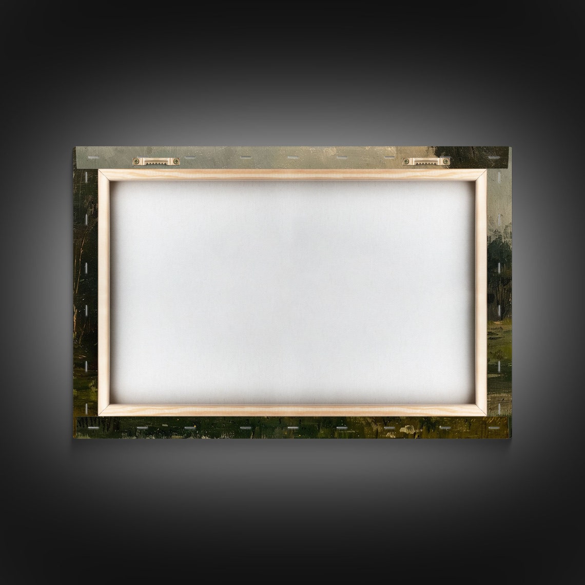 Moody Woodland Pond Reflections Vintage Dark Landscape Poster - Image 2