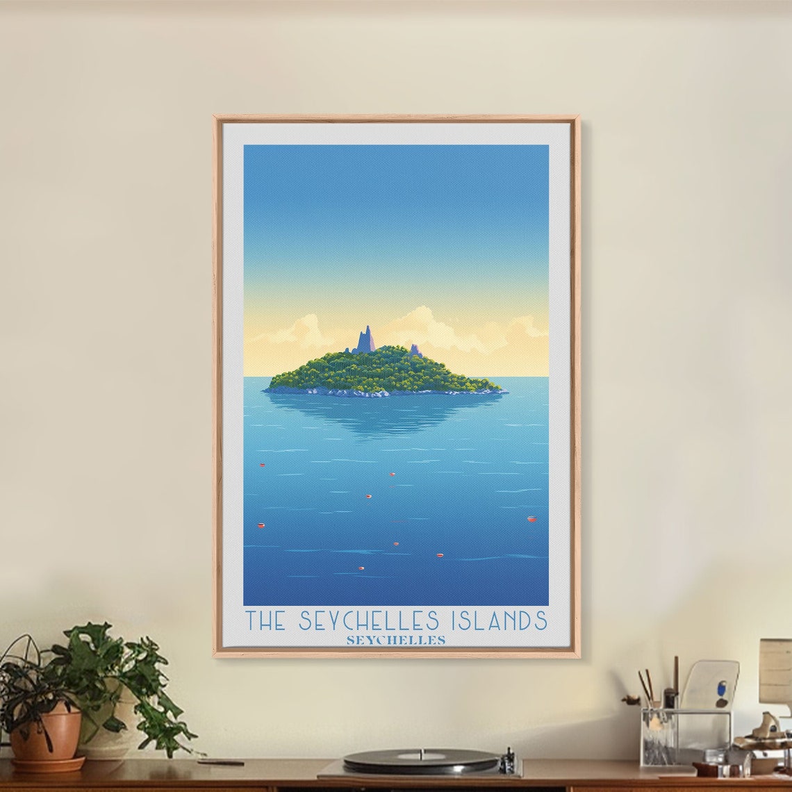 The Seychelles Islands Tropical Island Sunset Ocean View Poster - Image 5