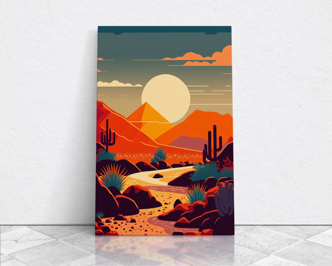 Retro Pop Art Desert Prints, Southwestern Art Print - Image 5