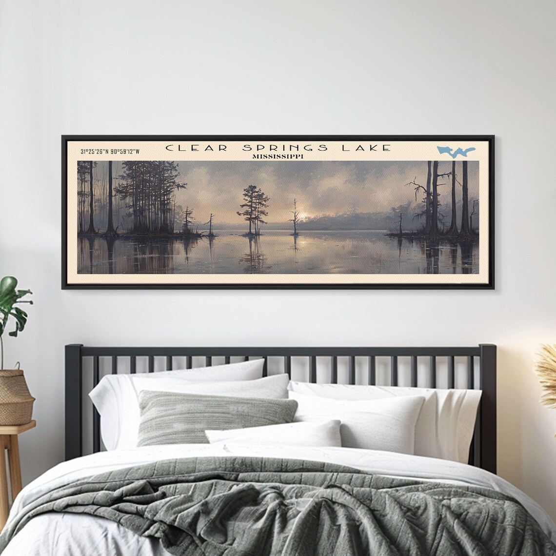 Clear Springs Lake Mississippi Travel Poster, Lake House Decor - Image 4