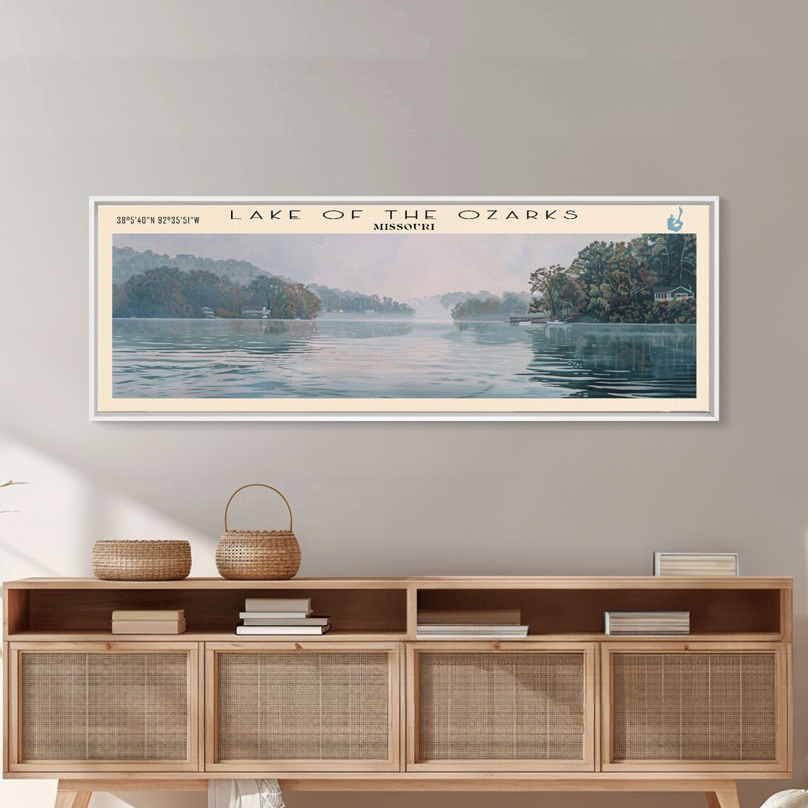 Lake of the Ozarks Missouri Travel Poster, Lake House Decor
