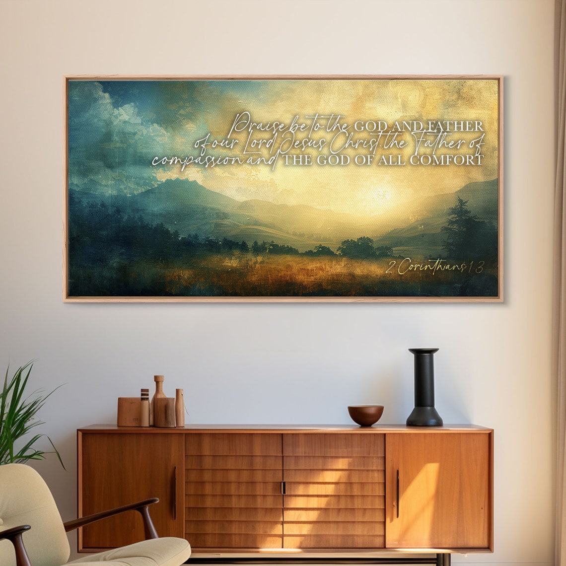 2 Corinthians 13 Bible Scripture Wall Art Bible Verse Decor Bible Verse Wall Art Framed Sign Inspirational Scripture Art
