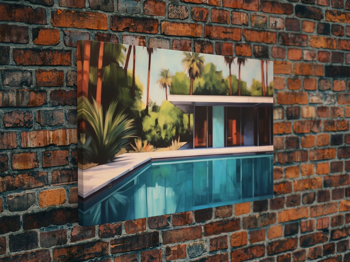 Pool House Mid-Century Modern Architectural Art Print - Image 3