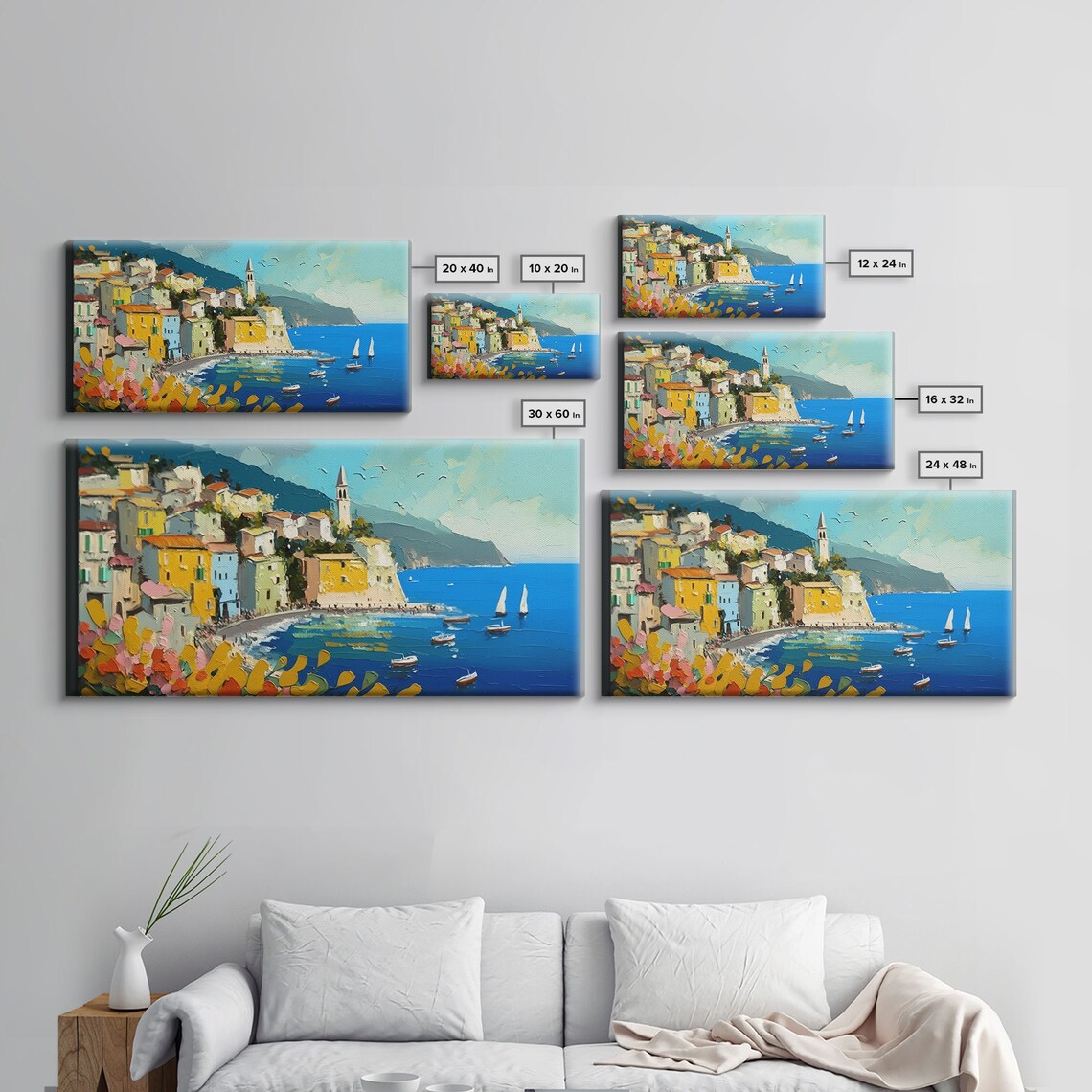 Positano Impressionist Amalfi Coast Seascape Art Print - Image 2