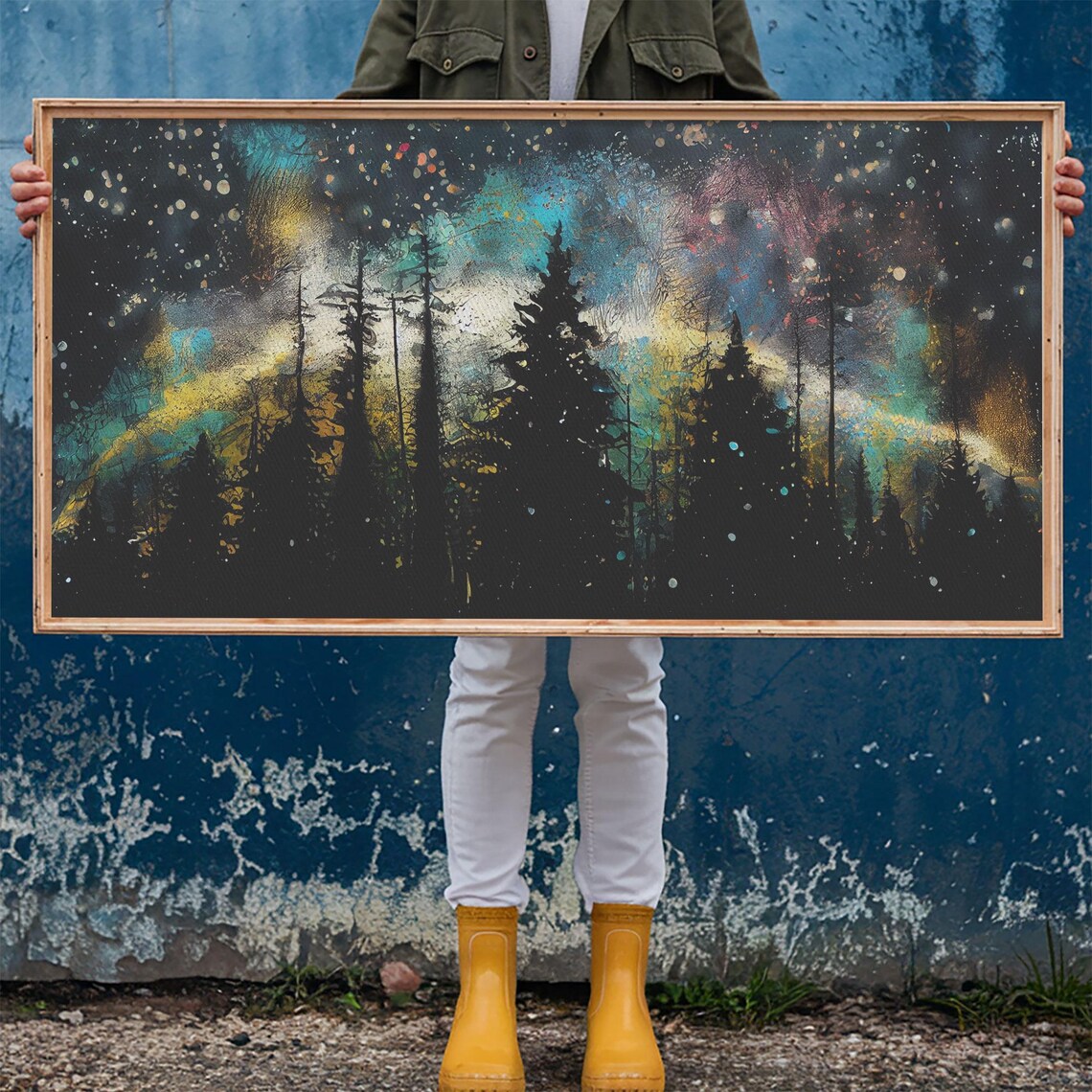 Pine Tree Forest Landscape Art Print - Image 6