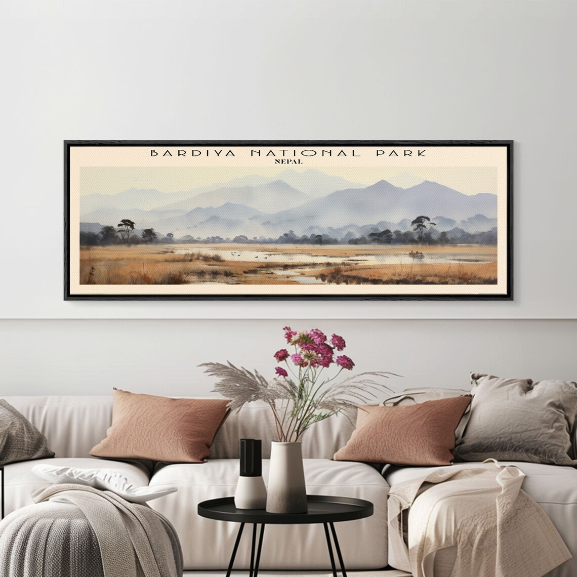 Bardiya National Park Nepal Misty Foothills River Grassland Travel Poster - Image 6