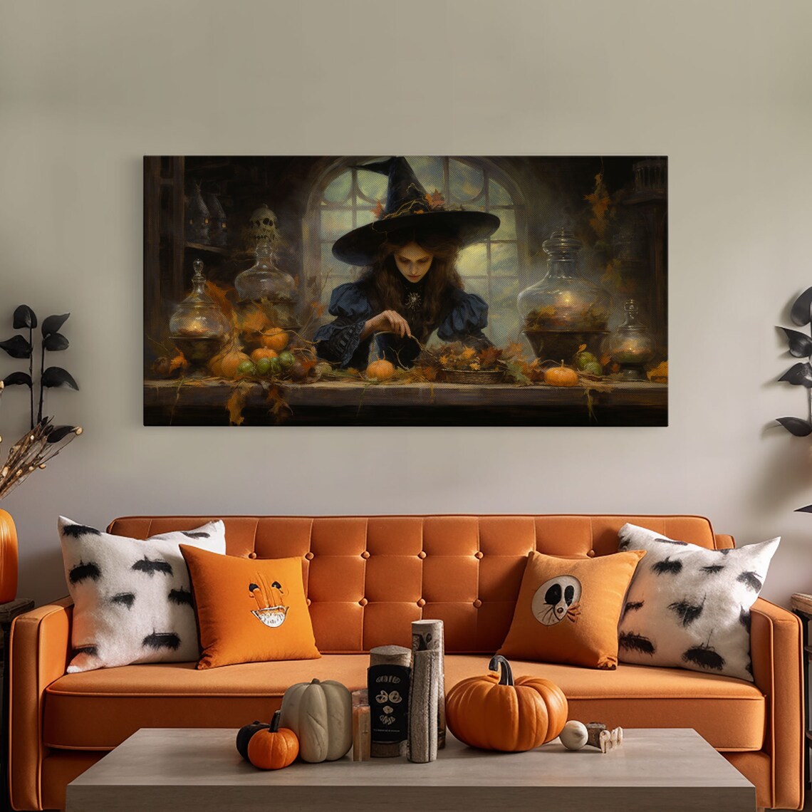 The Witch and Her Potions, Halloween Poster Print - Image 4