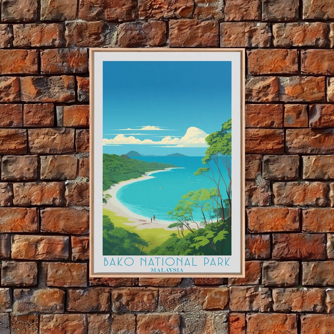 Bako National Park Travel Poster Print Framed Wall Art Metal Wall Art Malaysia Art Gift For Him Travel Wall Art Travel Lover Gift - Image 5