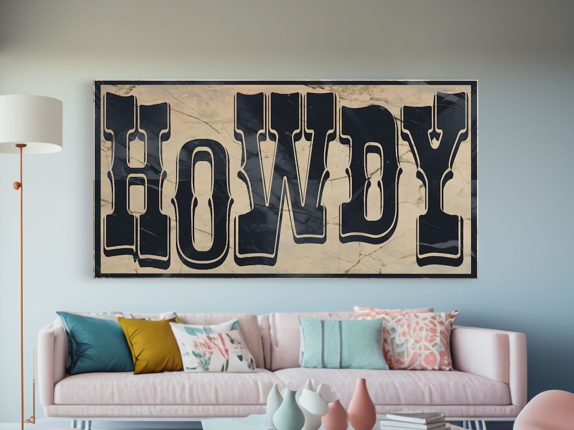 Howdy Typography Poster, Southwestern Western - Image 2