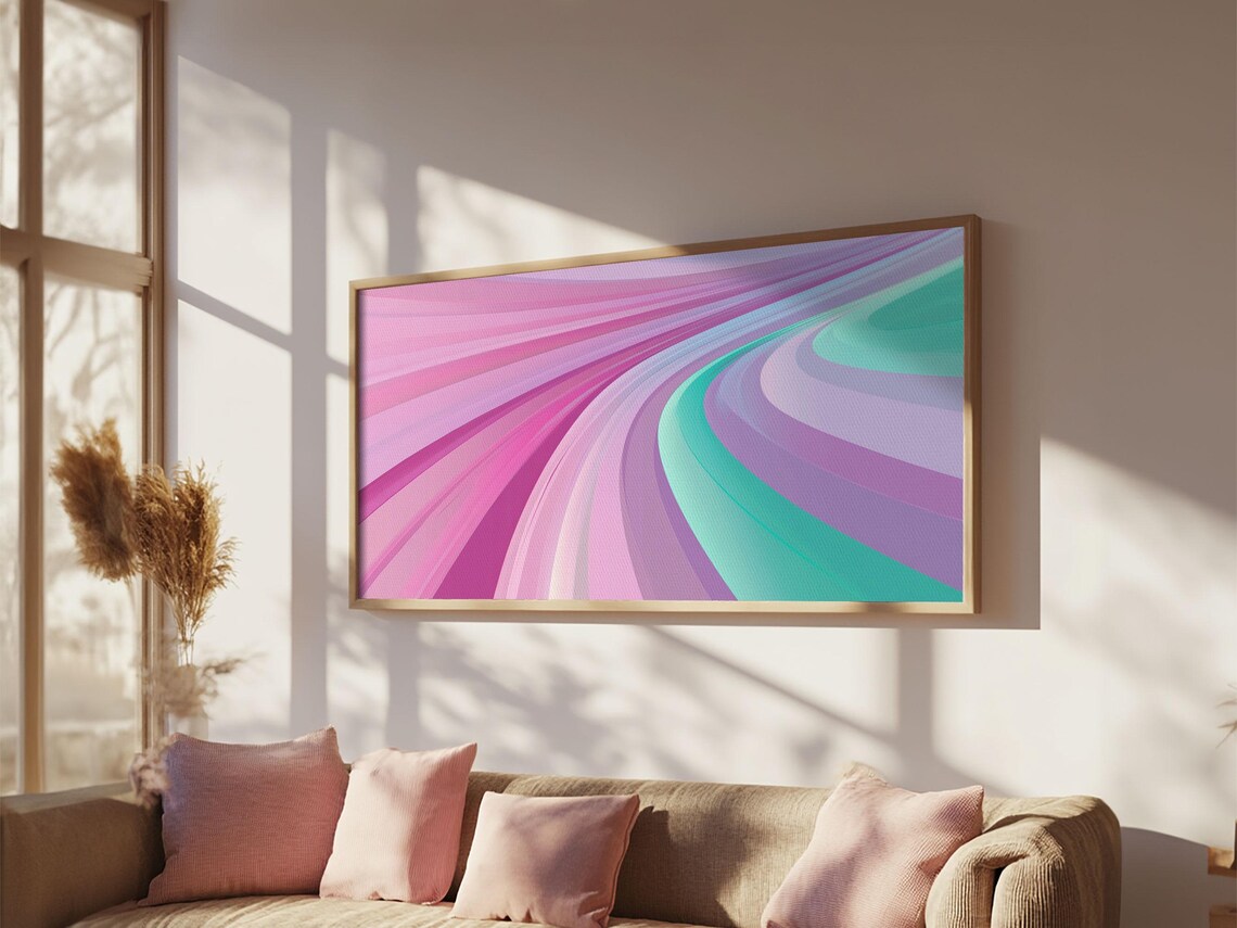 Mid Century Modern Pastel Colors Wall Art Print - Image 3