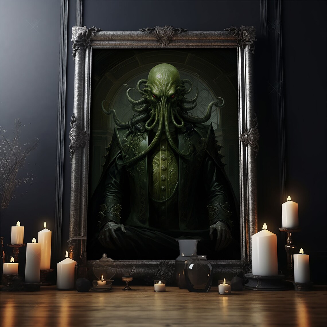 Demon Cthulhu Gothic Halloween Wall Art Print - Image 4