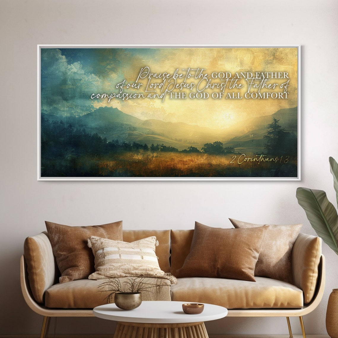 2 Corinthians 13 Bible Scripture Wall Art Bible Verse Decor Bible Verse Wall Art Framed Sign Inspirational Scripture Art - Image 5