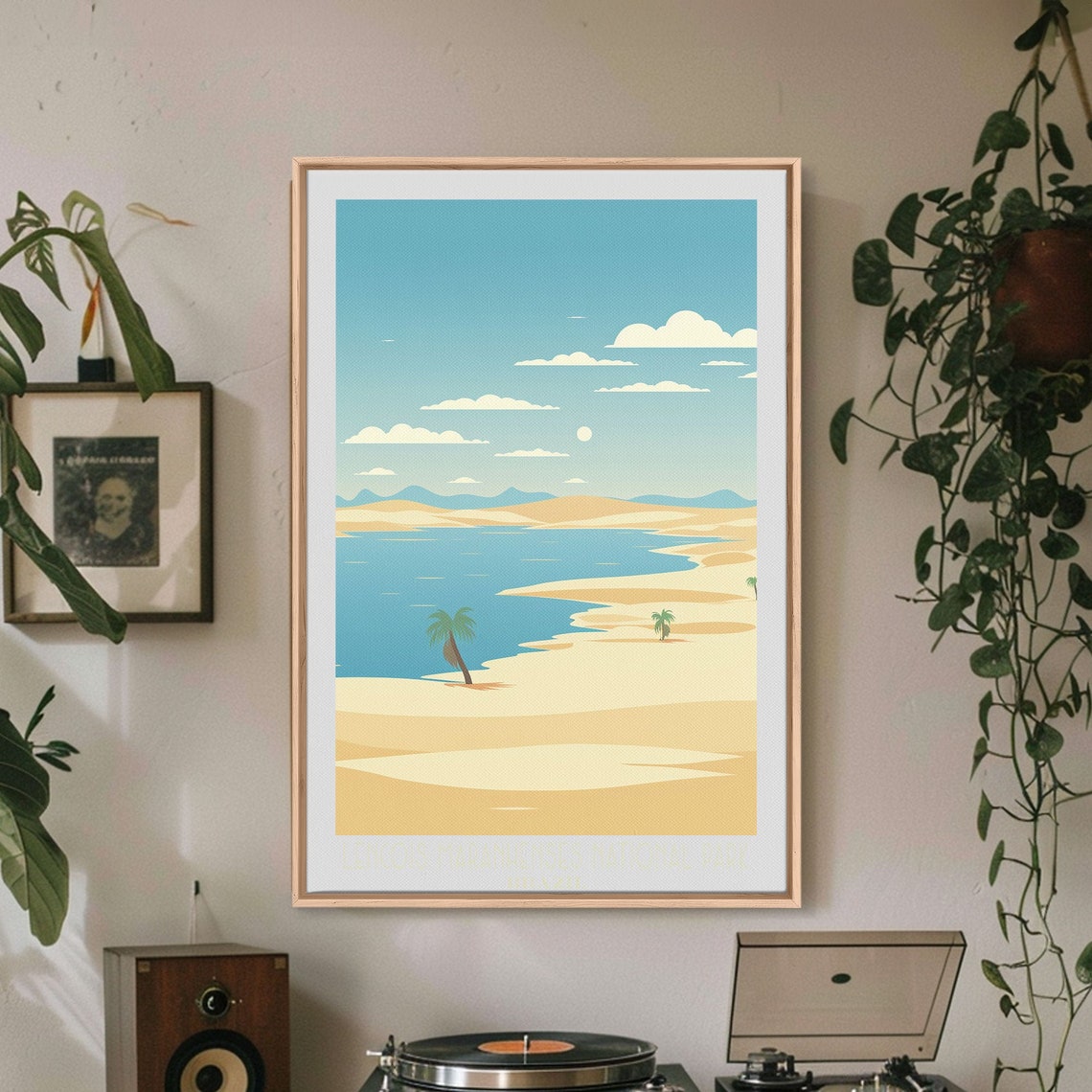 Lencois Maranhenses National Park Brazil Travel Poster Print Framed Print Brazil Original Travel Art Framed Art Wall Hanging Home - Image 2
